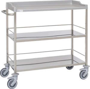 Carro de Curas y Urgencias ac.inox 3 entrep. 100x48x96 cm